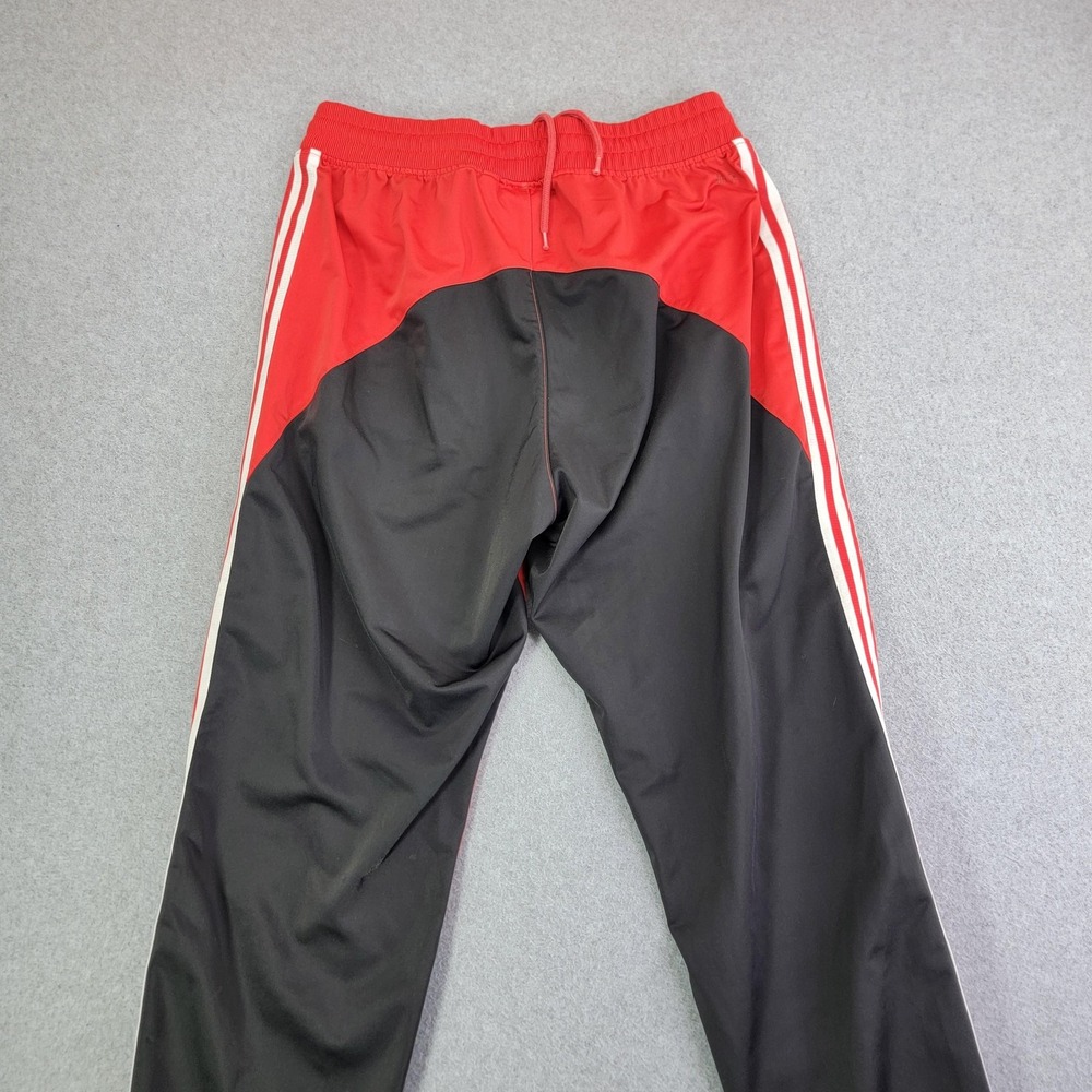 Adidas Pants Mens Medium Red Black Woven Track Colorblock Side Stripe HC2078 - Picture 7 of 16
